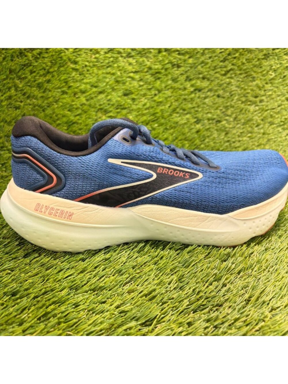 Brooks Glycerin 21 Womens Size 8 Blue White Pink Athletic Running Shoes Sneakers